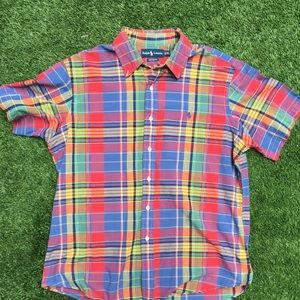 Ralph Lauren button down plaid shirt